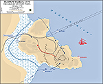 Map of the Battle of Stony Point: Attack - July 16, 1779