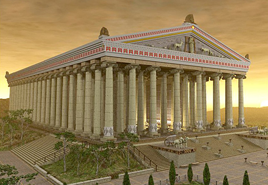Artistic rendering of the Temple of Artemis at Ephesus