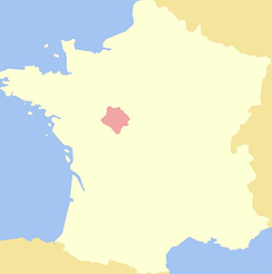 Map Location of Touraine, France