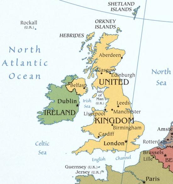 Map of the United Kingdom