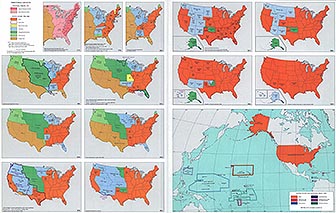 Fourteen History Maps of the United States: Territorial Growth 1775-1970