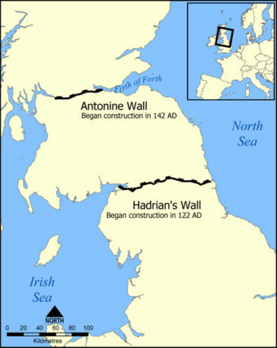 map of hadrian's wall