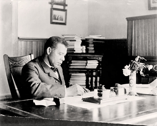 Booker T. Washington at his Desk, between 1890 and 1910