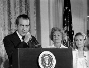 Nixon Resigns in Tears  1974 
