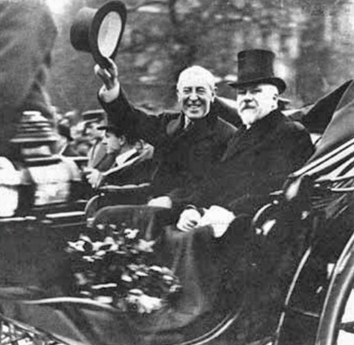U.S. PRESIDENT WILSON AND FRENCH PRESIDENT POINCARE 1918