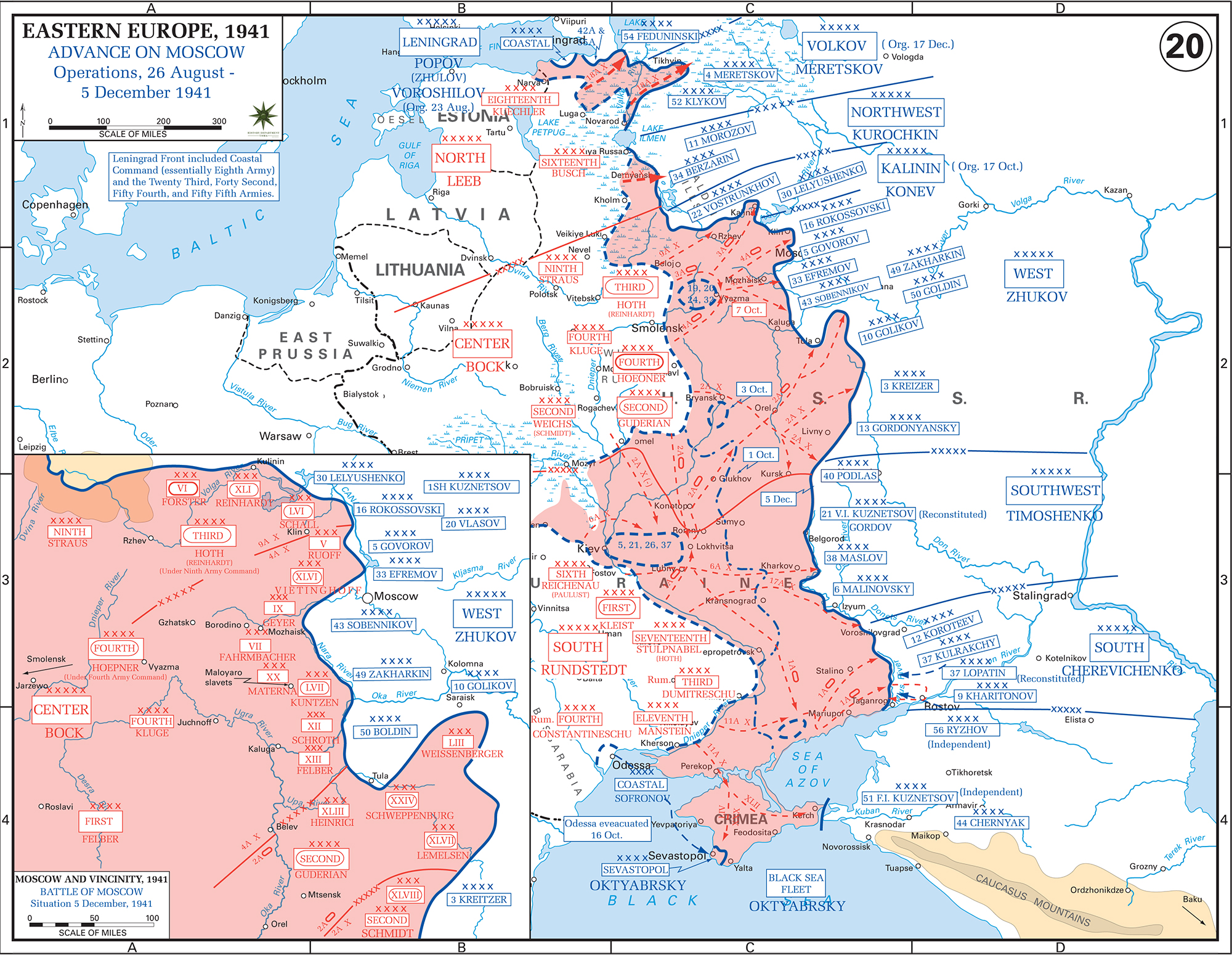 WWII - German Invasion of Russia Operations August 26-December 5, 1941