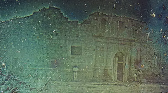 Daguerrotype of the Alamo in 1849