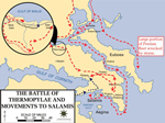 Map of the Battle of Thermopylae, 480 BC